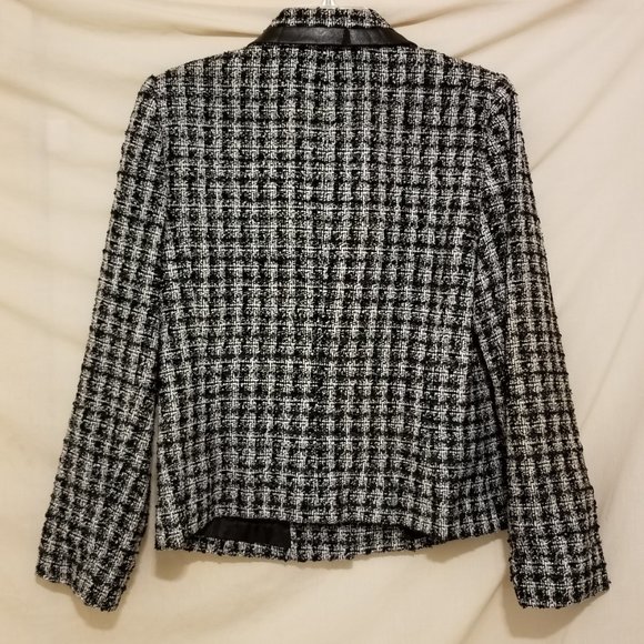 Judith Hart Black & White Tweed Jacket/Blazer size 8 - Picture 5 of 7